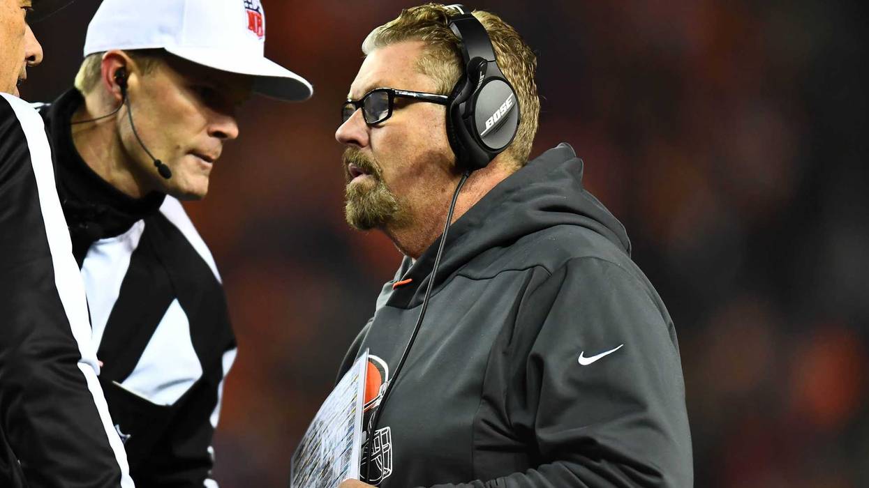 Dec 15, 2018; Denver, CO, USA; Cleveland Browns head coach Gregg Williams during the third quarter against the Denver Broncos at Broncos Stadium at Mile High. Mandatory Credit: Ron Chenoy-USA TODAY Sports