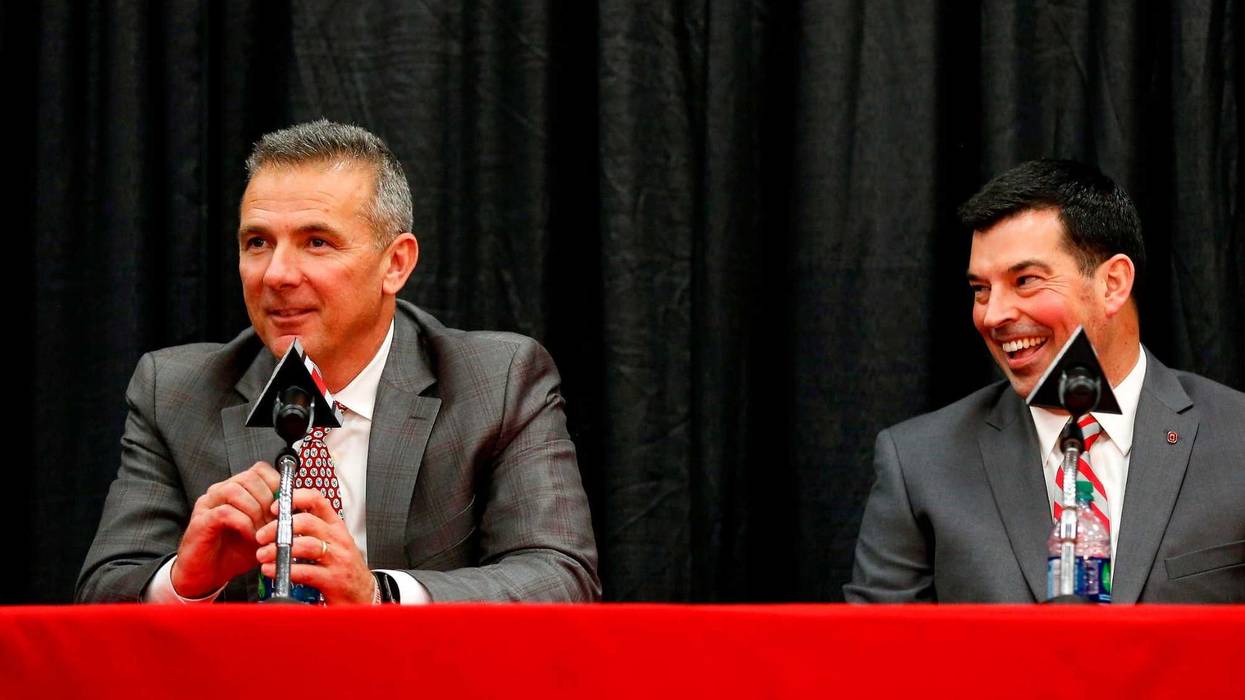 Dec 4, 2018; Columbus, OH, USA; Ohio State Buckeyes new head coach Ryan Day addresses members of the media during the press conference at the Ohio State University Fawcett Center. Mandatory Credit: Joe Maiorana-USA TODAY Sports