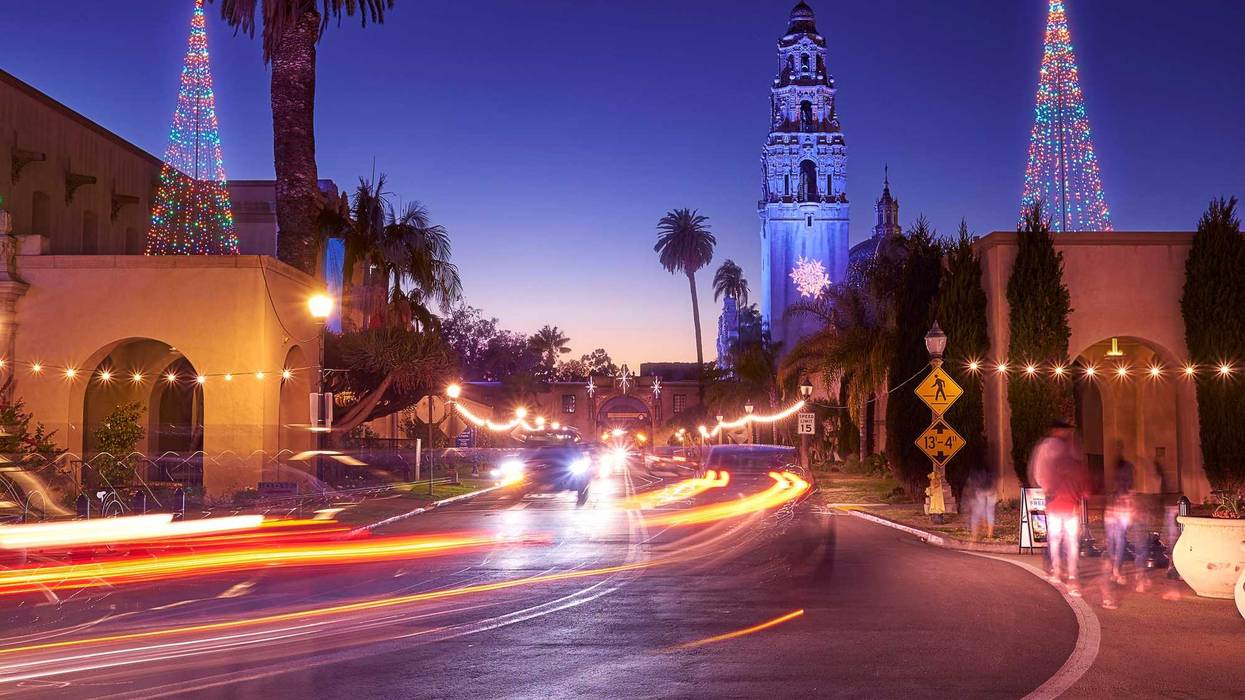 December nights at Balboa Park in San Diego