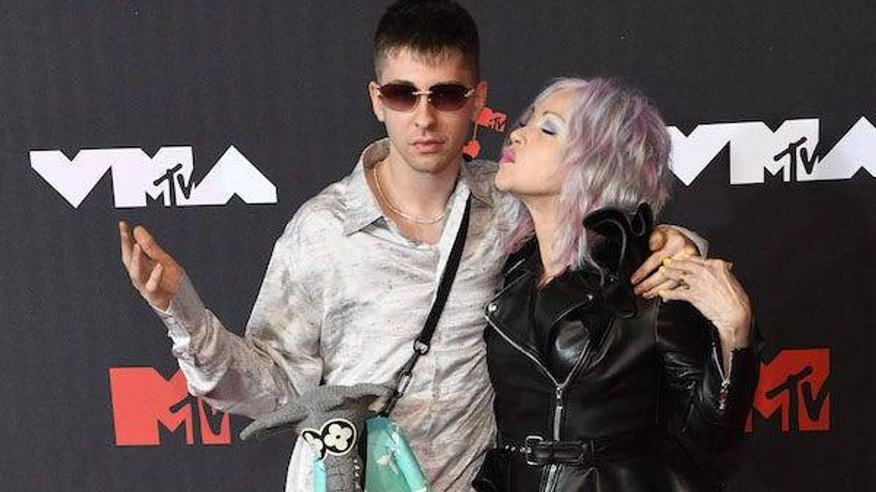 Declyn Lauper Thornton, Cyndi Lauper attends the 2021 MTV Video Music Awards at Barclays Center