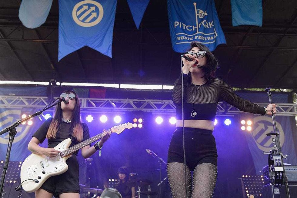 Dee Dee of Dum Dum Girls performs during Pitchfork Music Festival at Union Park on July 20, 2014 in Chicago, Illinois.