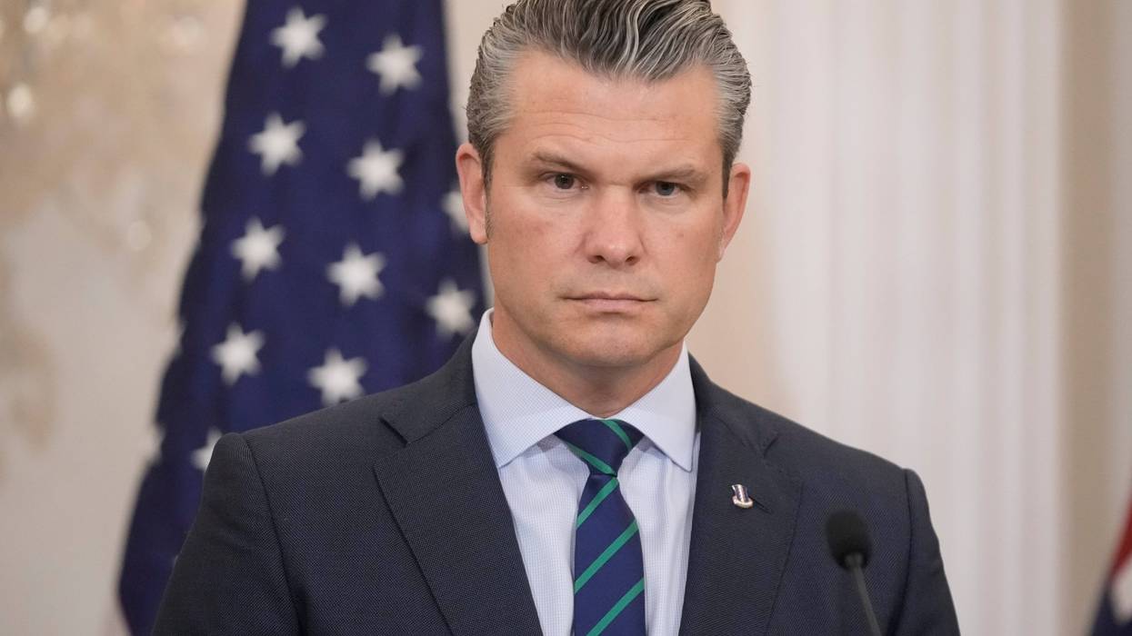 Defense Secretary Pete Hegseth listens during news conference with Australia's Deputy Prime Minister and Defense Minister Richard Marles, Australia's Foreign Minister Penny Wong and Secretary of State Marco Rubio at the State Department, Monday, Dec. 8, 2025, in Washington.