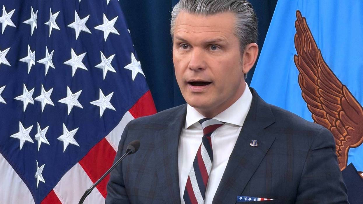Defense Secretary Pete Hegseth speaks during a press briefing at the Pentagon, Wednesday, March 4, 2026, in Washington.