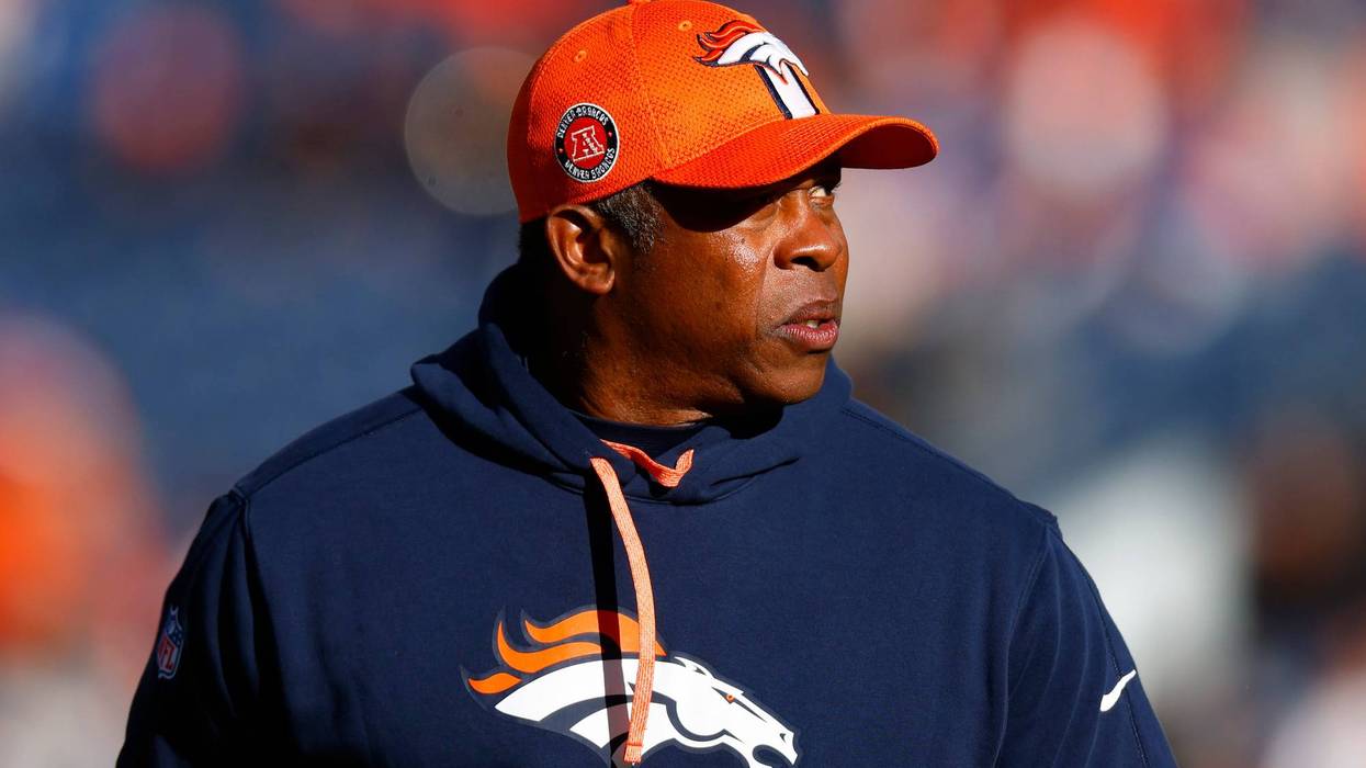 Defensive coordinator Vance Joseph of the Denver Broncos looks on before the game against the Indianapolis Colts at Empower Field At Mile High on December 15, 2024 in Denver, Colorado.