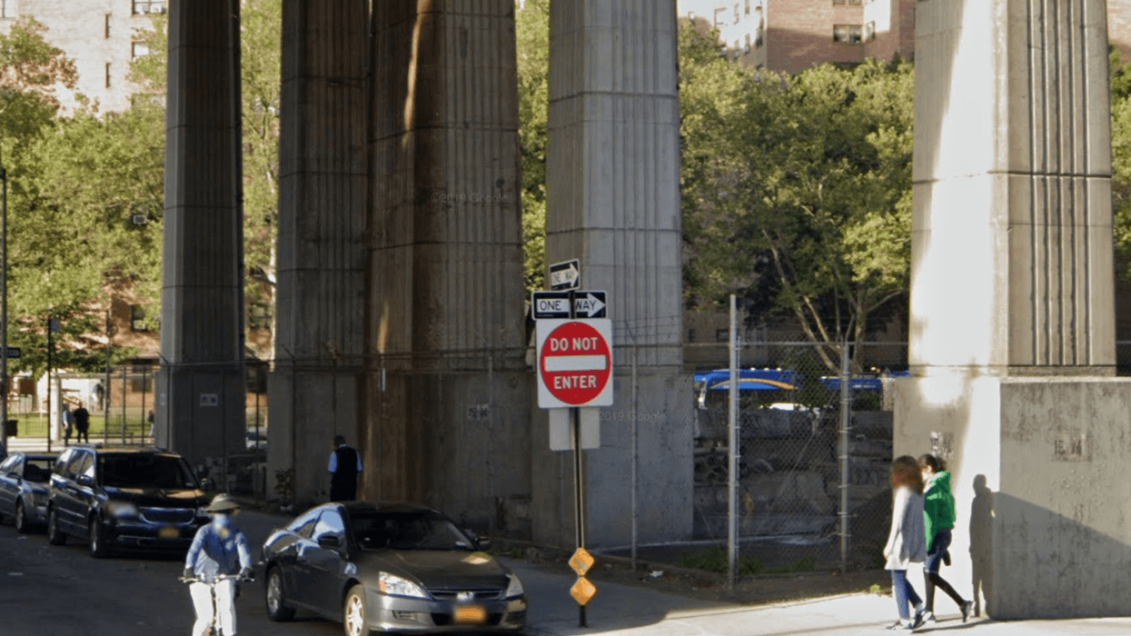 Delancey Street and Columbia Street where suicide occurred