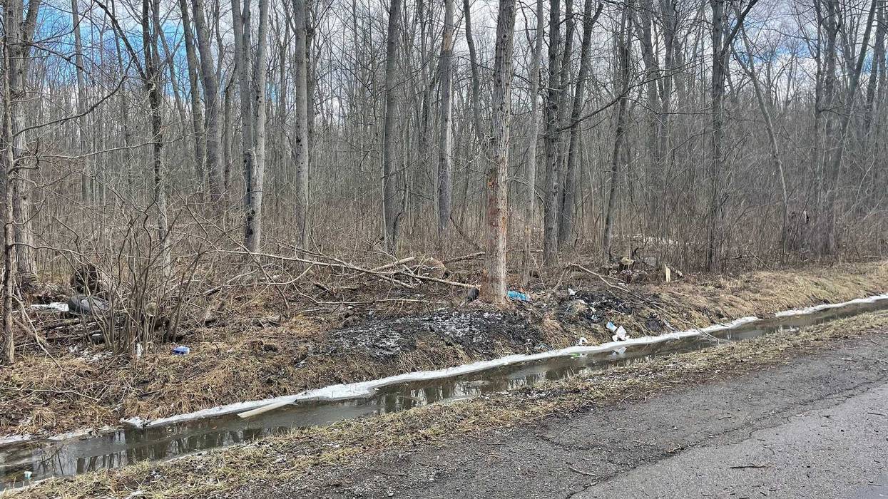 Delaware Road near Goodrich in Clarence. Scene of a one vehicle crash that killed two Williamsville South high school students Monday.