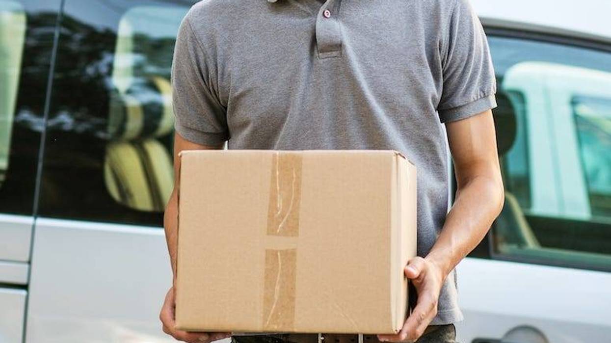 Delivery Man, Cardboard, Box, Vehicle