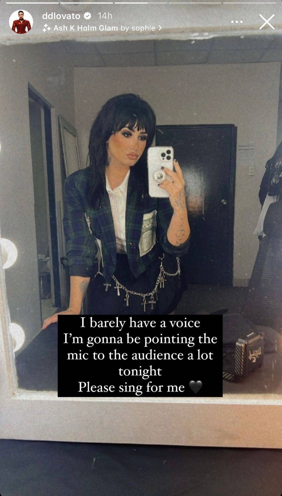 Demi Lovato’s IG story