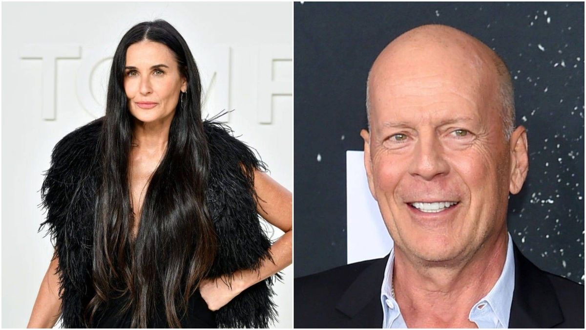 Demi Moore (left) / Bruce Willis (right)