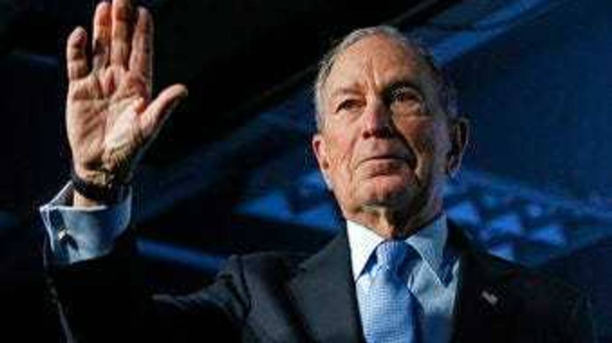 Democratic presidential candidate and former New York City Mayor Mike Bloomberg waves after speaking at a campaign event, Thursday, Feb. 20, 2020, in Salt Lake City. (AP Photo/Rick Bowmer)