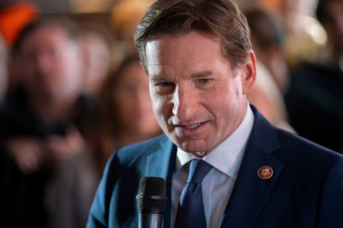Democratic presidential candidate Dean Phillips speaks at The Old Salt Restaurant in Hampton, NH, on Sunday, January 21, 2024, during preparations for The New Hampshire presidential primary.
