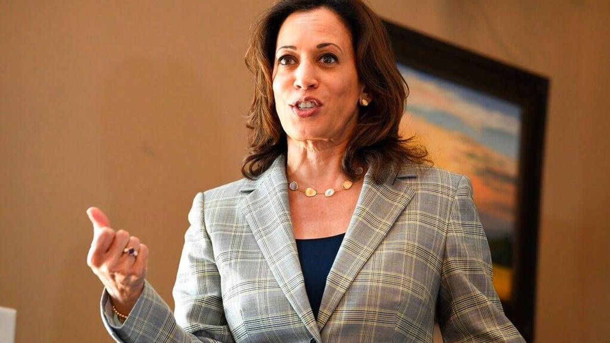 Democratic presidential candidate Sen. Kamala Harris, D-Calif., addresses a crowd of several dozen women at a campaign event, Wednesday, May 29, 2019, in Greenville, S.C.