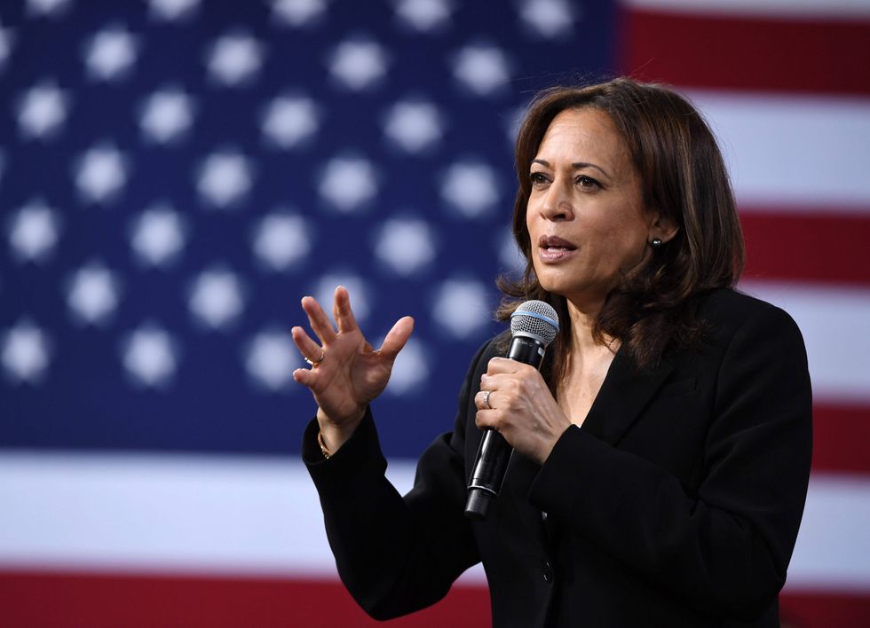 Democratic presidential candidate U.S. Sen. Kamala Harris (D-CA) speaks at the National Forum on Wages and Working People: Creating an Economy That Works for All at Enclave on April 27, 2019 in Las Vegas, Nevada.