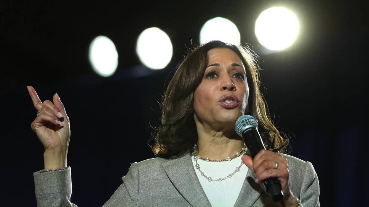 Democratic presidential candidate U.S. Sen. Kamala Harris (D-CA) speaks during the AARP and The Des Moines Register Iowa Presidential Candidate Forum on July 16, 2019 in Bettendorf, Iowa.