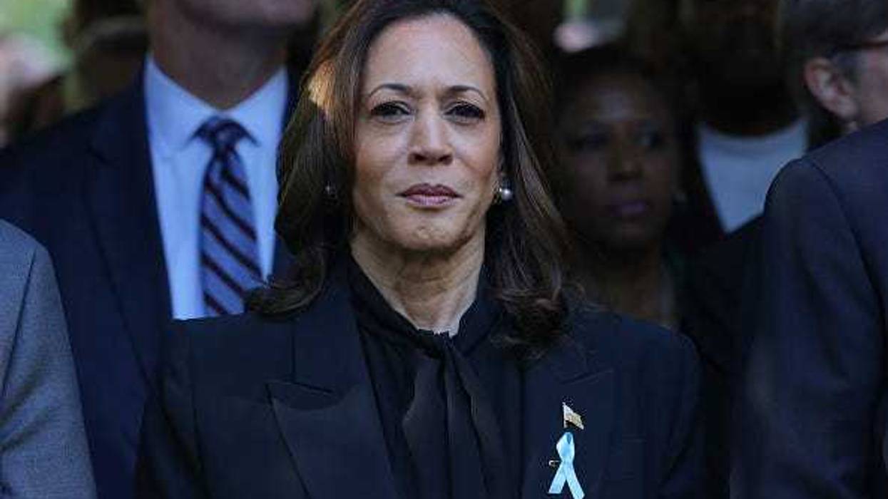 Democratic presidential nominee, U.S. Vice President Kamala Harris attends the annual 9/11 Commemoration Ceremony at the National 9/11 Memorial and Museum on September 11, 2024 in New York City.