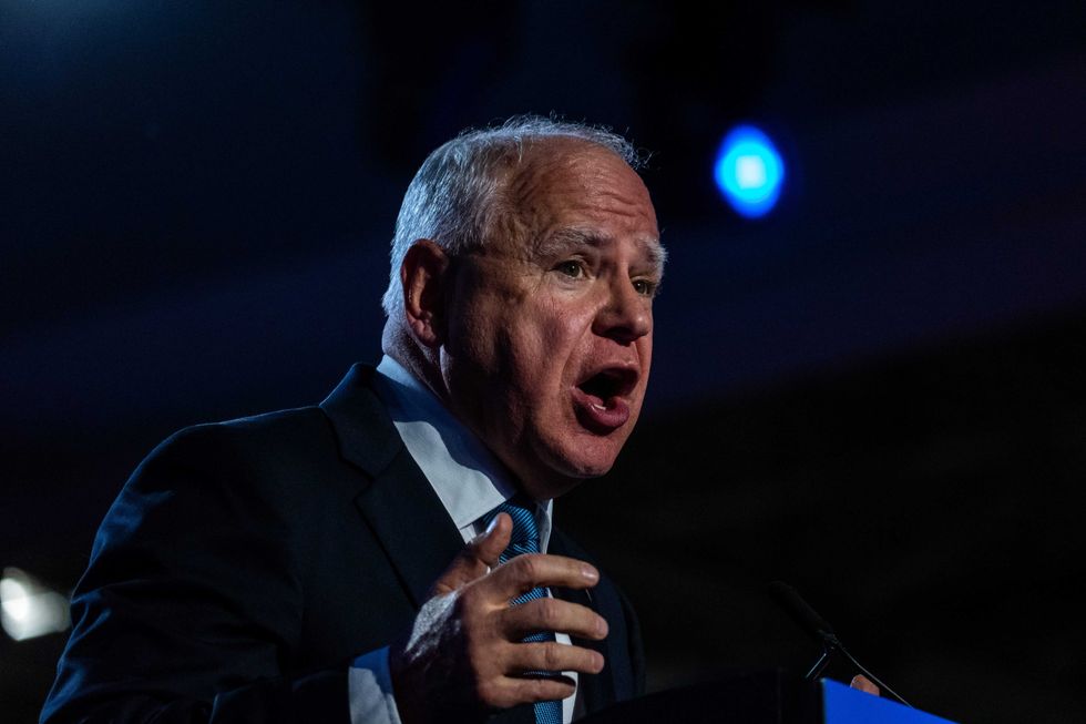 Democratic vice presidential nominee, Minnesota Gov. Tim Walz campaigns at State Fair Park on November 04, 2024 in Milwaukee, Wisconsin.
