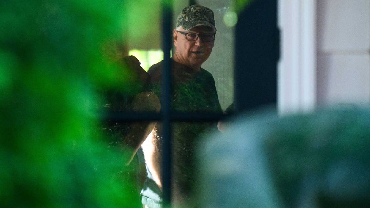 Democratic vice presidential nominee Minnesota Governor Tim Walz prepares to depart from his temporary Governors residence for a campaign rally in Philadelphia on August 6, 2024 in St Paul, Minnesota. Walz was selected today by Democratic presidential nominee Kamala Harris as her running mate.