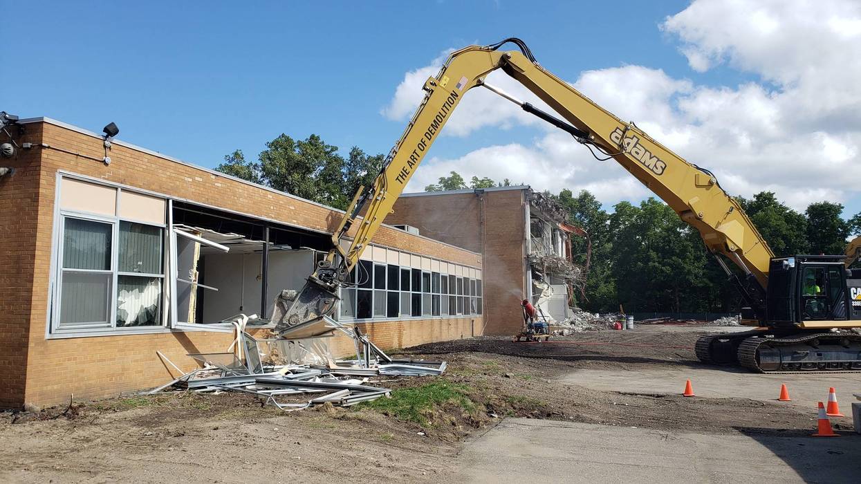 Demolition begins on former school for new Hillside Townes development