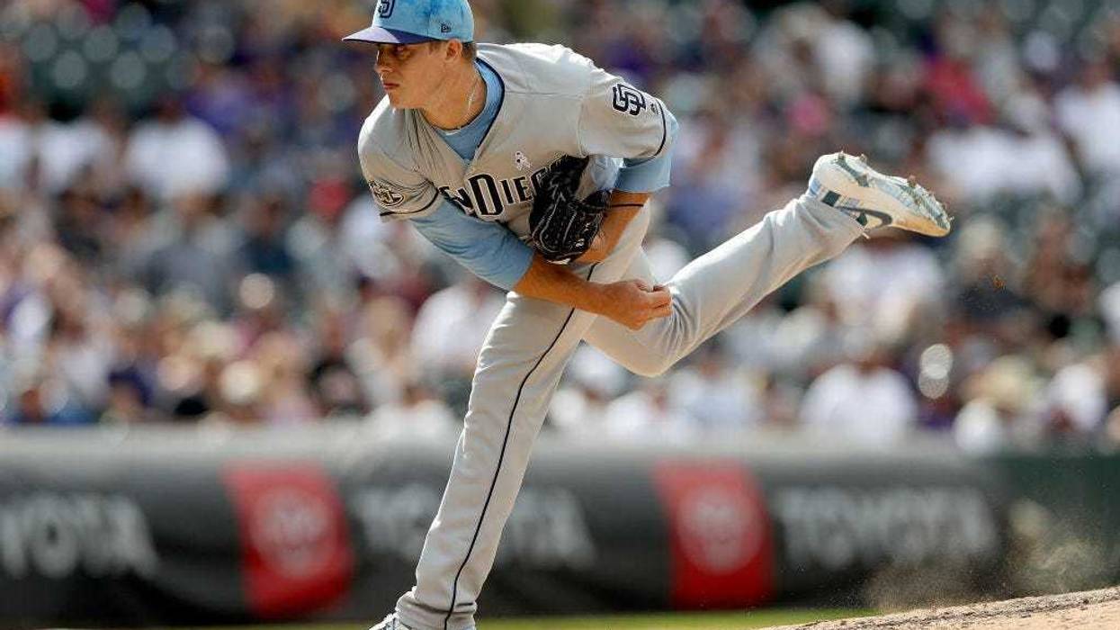 DENVER, COLORADO - JUNE 16: Pitcher Phil Maton #88 throws in the sixth inning against the Colorado Rockies at Coors Field on June 16, 2019 in Denver, Colorado. (Photo by Matthew Stockman/Getty Images)