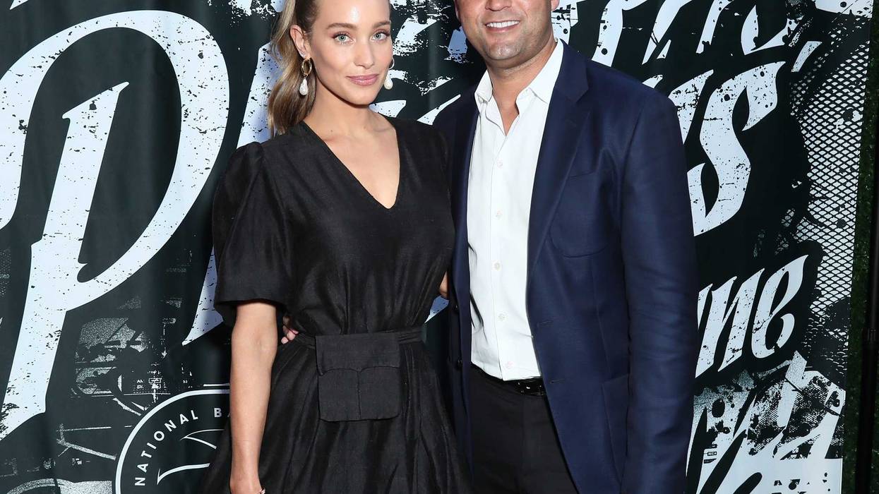 Derek Jeter (R) and Hannah Jeter attend Players' Night Out 2019 hosted by The Players' Tribune featuring the NBPA's Players' Voice awards at The Dream Hotel on July 09, 2019 in Los Angeles, California.
