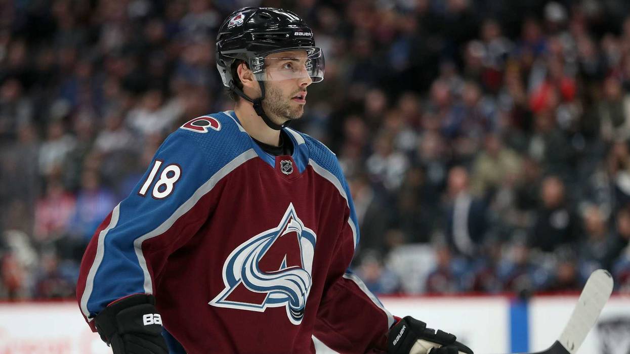 Derick Brassard #18 of the Colorado Avalanche plays against the Florida Panthers in the third period at the Pepsi Center on February 25, 2019