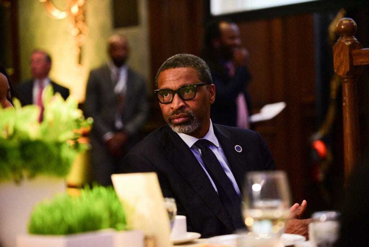 Derrick Johnson, President and CEO of the NAACP attends the PGA Works Beyond The Green at Union League on April 30, 2022 in Philadelphia, Pennsylvania.