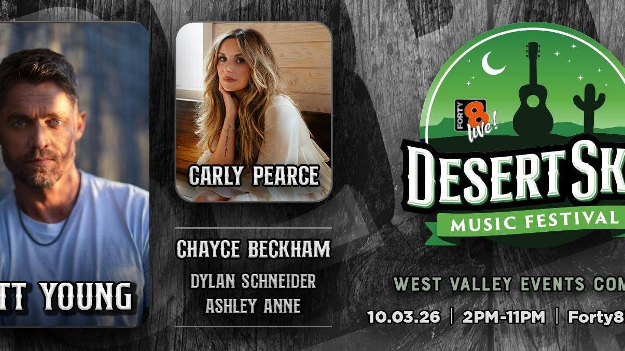 Desert Sky Music Festival with Brett Young, Carly Pearce, Chayce Beckham, and more. Oct 3, 2026.