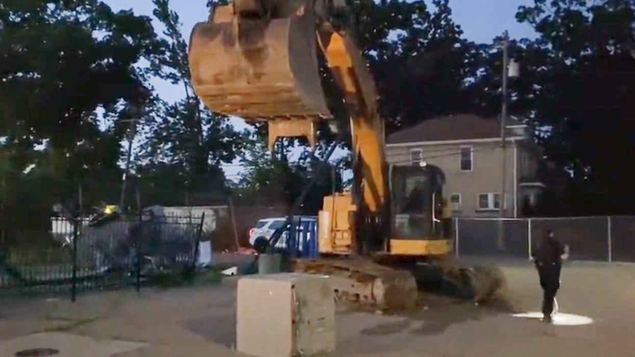 Despite being sashed by a stolen backhoe early Friday morning, officials said thieves who allegedly tried to break into a Detroit ATM were thwarted when their plan appeared to backfire