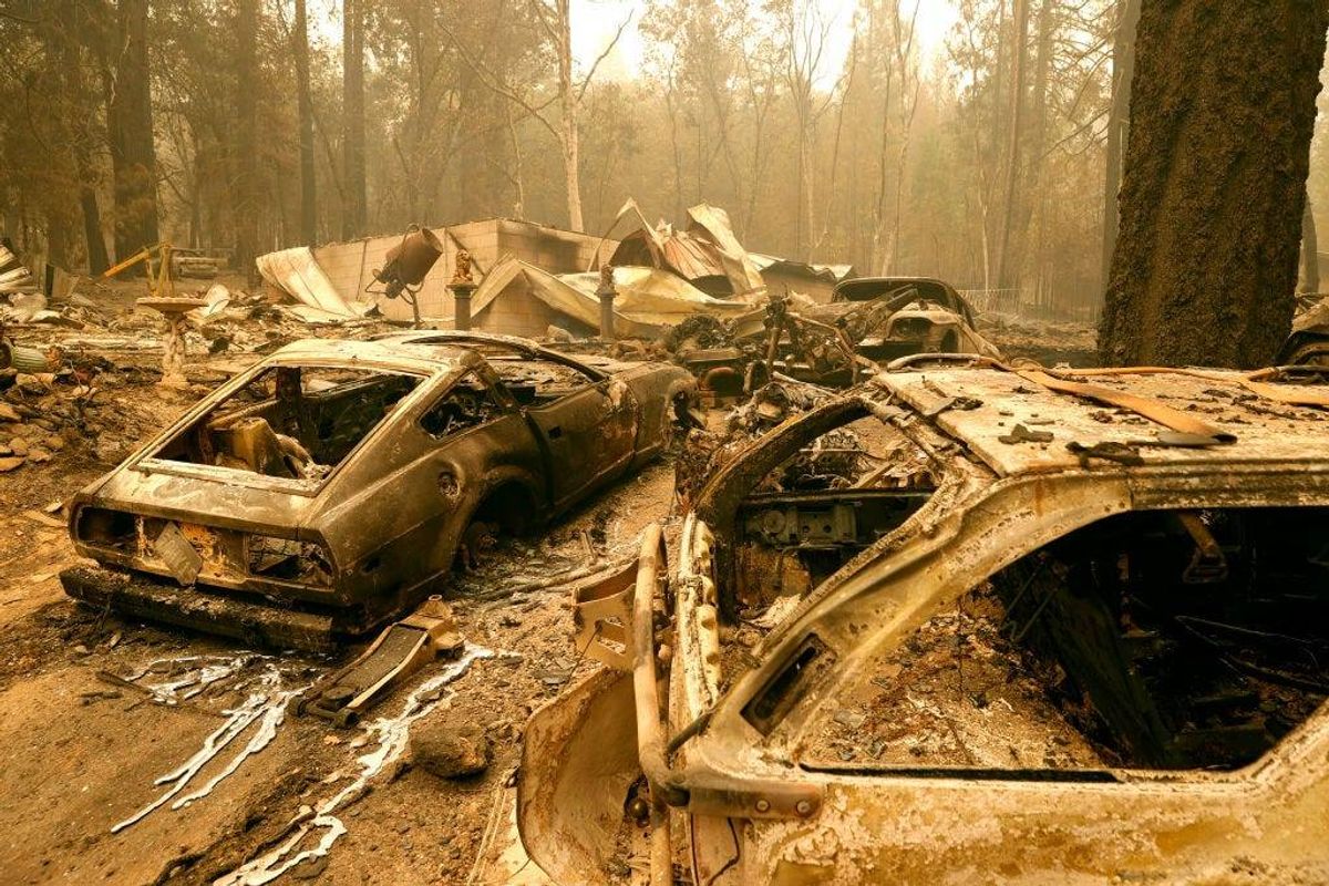 Destruction from the Dixie Fire, currently the biggest wildfire in Northern California.