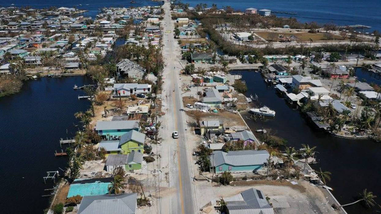 Destruction on Pine Island sustained during Hurricane Ian is shown on October 03, 2022 in Pine Island, Florida