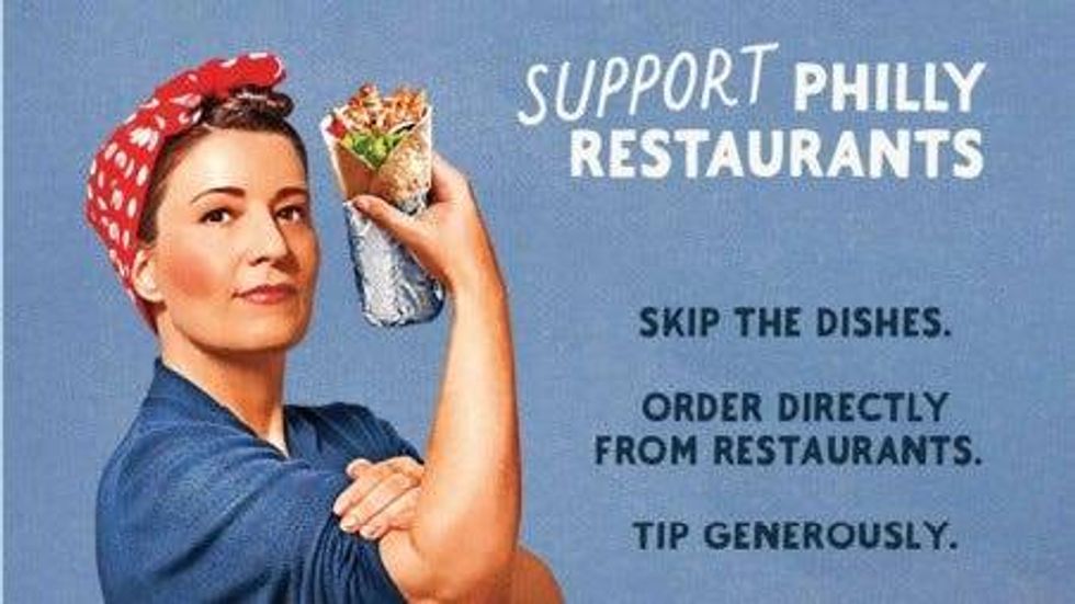 Detail from a Center City District campaign promoting local restaurants.