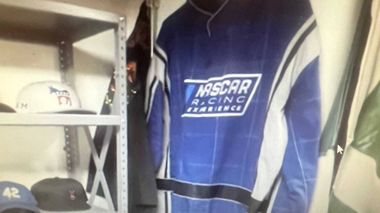 Detail of a video from a City of Chicago video inside the "gift closet" in the office of Mayor Brandon Johnson.