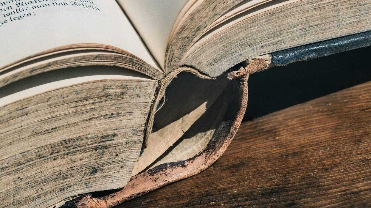 Detail of an old book.