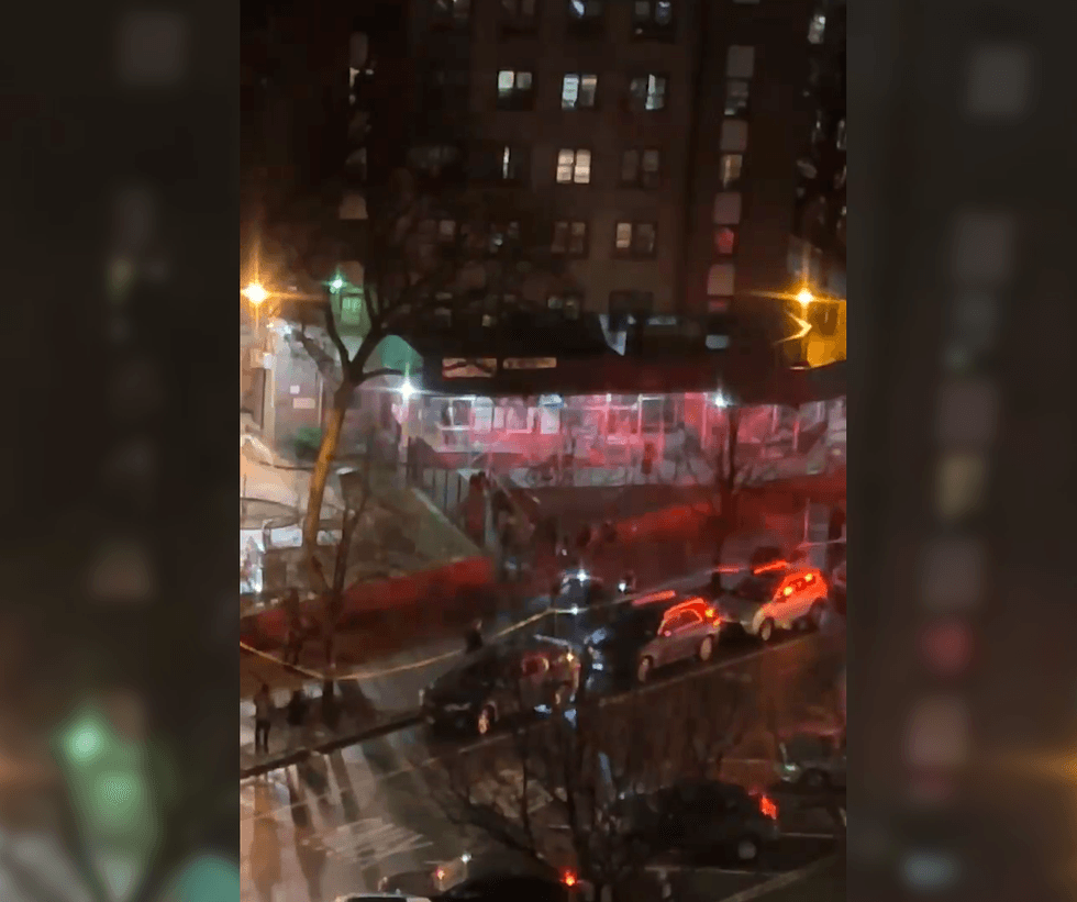 Detectives combed the area for evidence as they investigated into the night