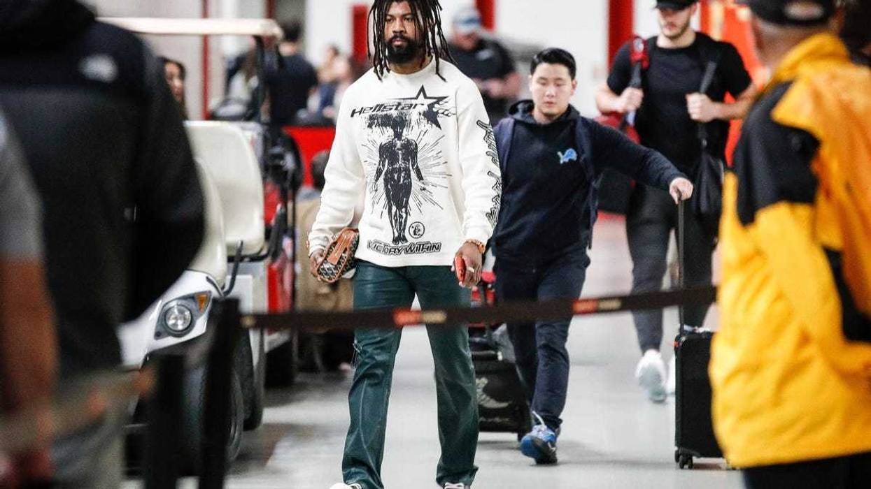 Detroit Lions cornerback Cameron Sutton arrives for the NFC championship game at Levi's Stadium in Santa Clara,