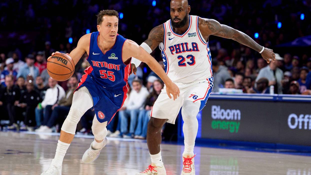 Cunningham scores 26, Collins has double-double in Detroit's 106-93 win over LeBron, 76ers