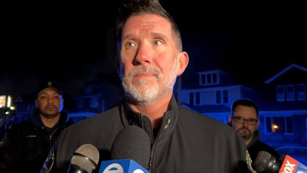 Detroit Police Assistant Chief Charles Fitzgerald speaks to the media at 6 a.m. on Tuesday, Feb. 20