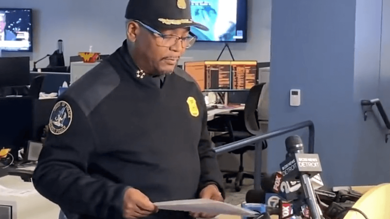 Detroit Police Chief James White speaking at press conference