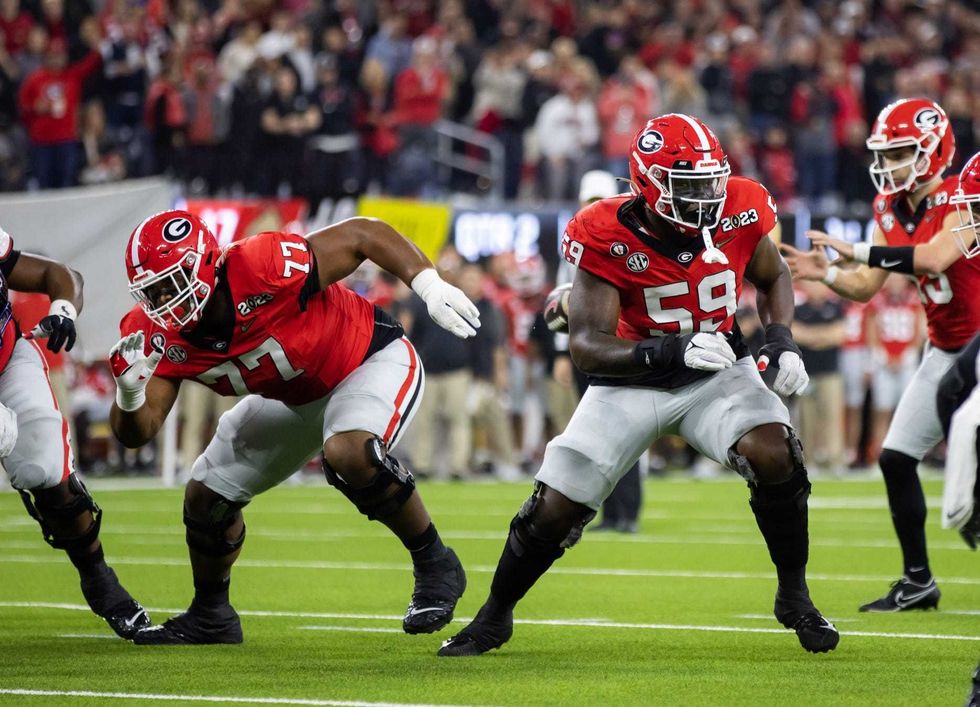 Devin Willock and Broderick Jones together at Georgia