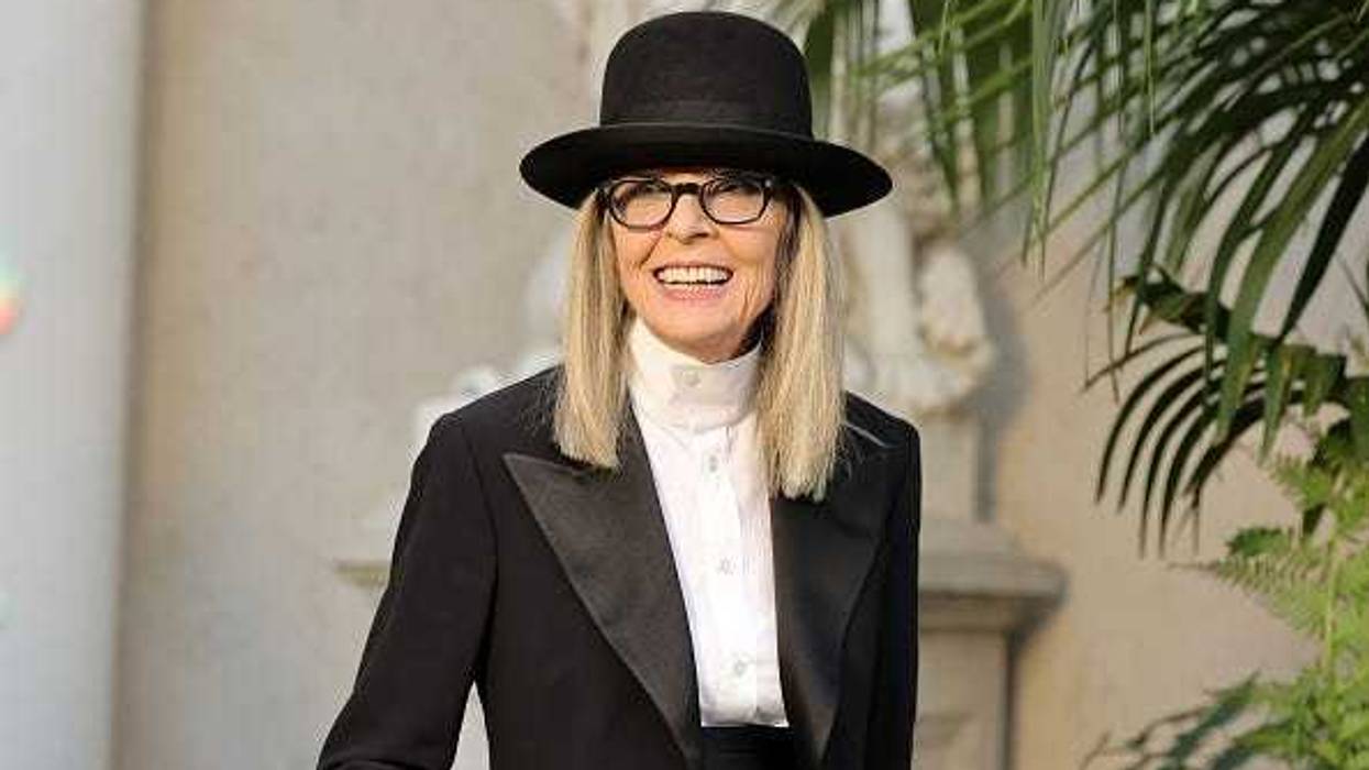 Diane Keaton attends the Ralph Lauren SS23 Runway Show at The Huntington Library, Art Collections, and Botanical Gardens on October 13, 2022 in San Marino, California. (Photo by Amy Sussman/Getty Images)