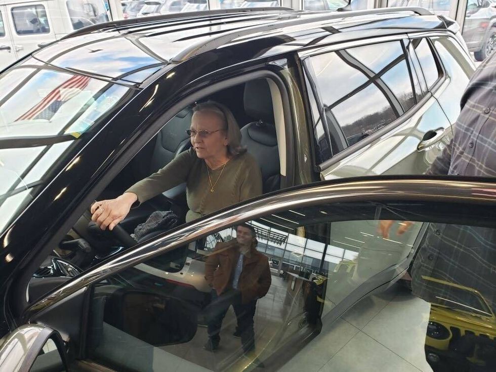Dianne Gordon in her new Jeep Compass