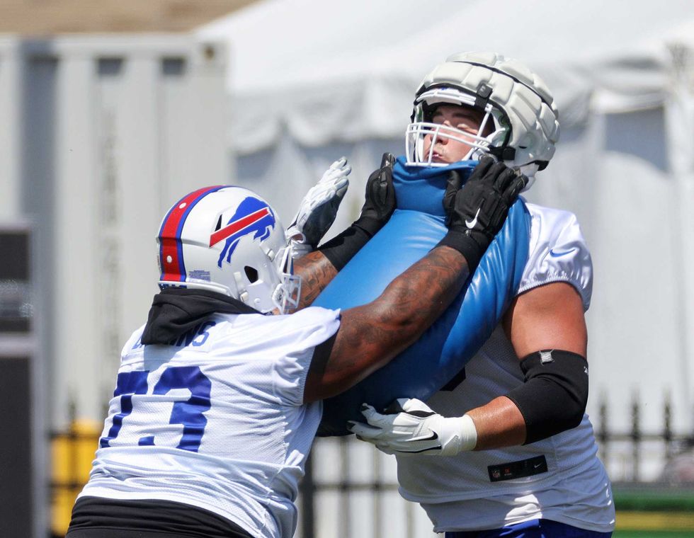 Dion Dawkins and Connor McGovern