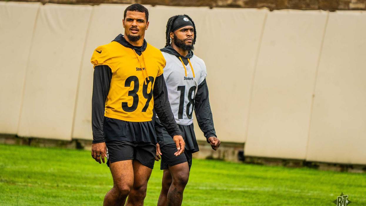 Diontae Johnson and Minkah Fitzpatrick at Steelers camp