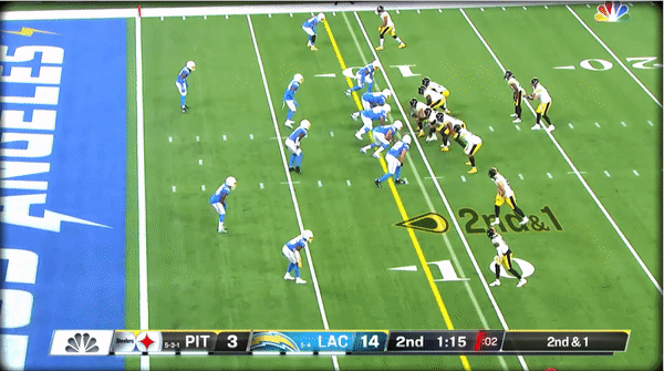 Diontae Johnson catch vs Chargers