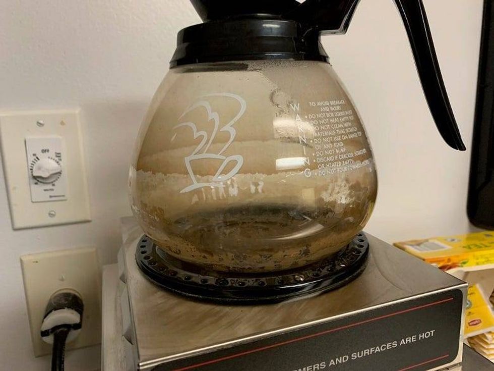 dirty coffee pot