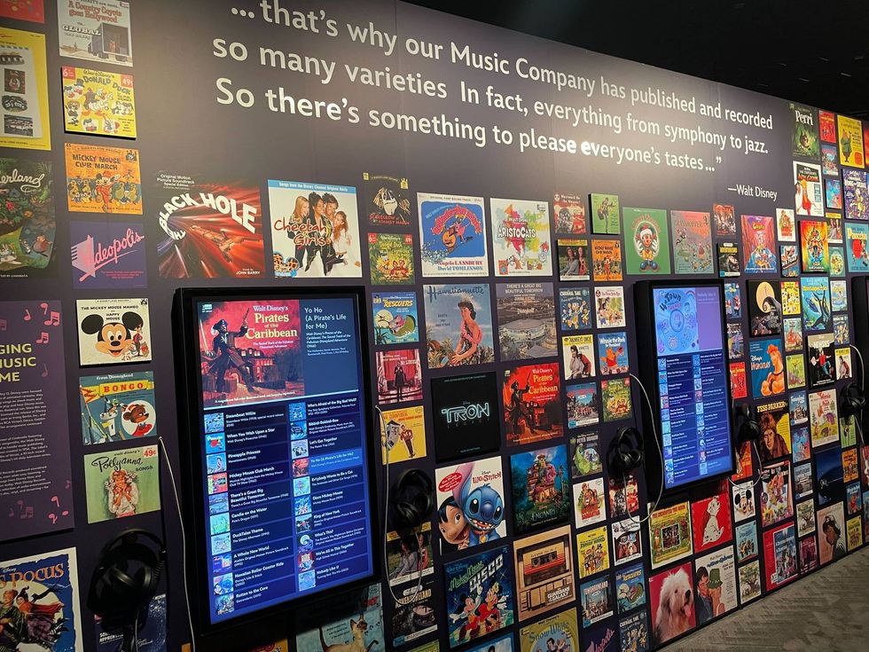 "Disney100: The Exhibition" display