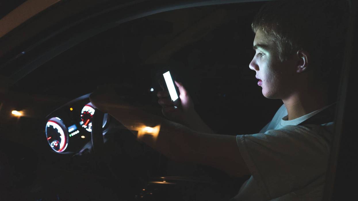 Distracted teen driver