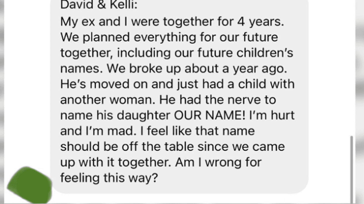 DM Dilemma- He used our baby name in his new relationship