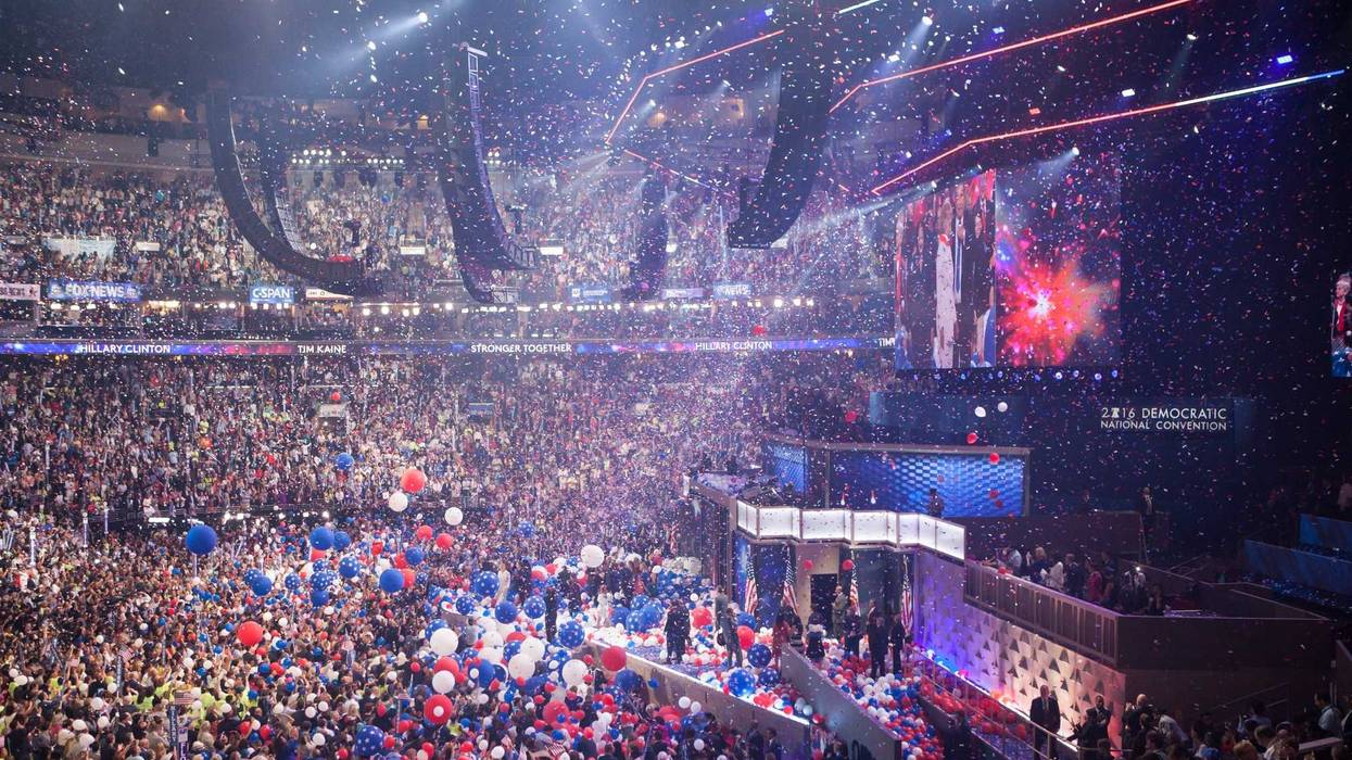 DNC crowds, balloons in 2016