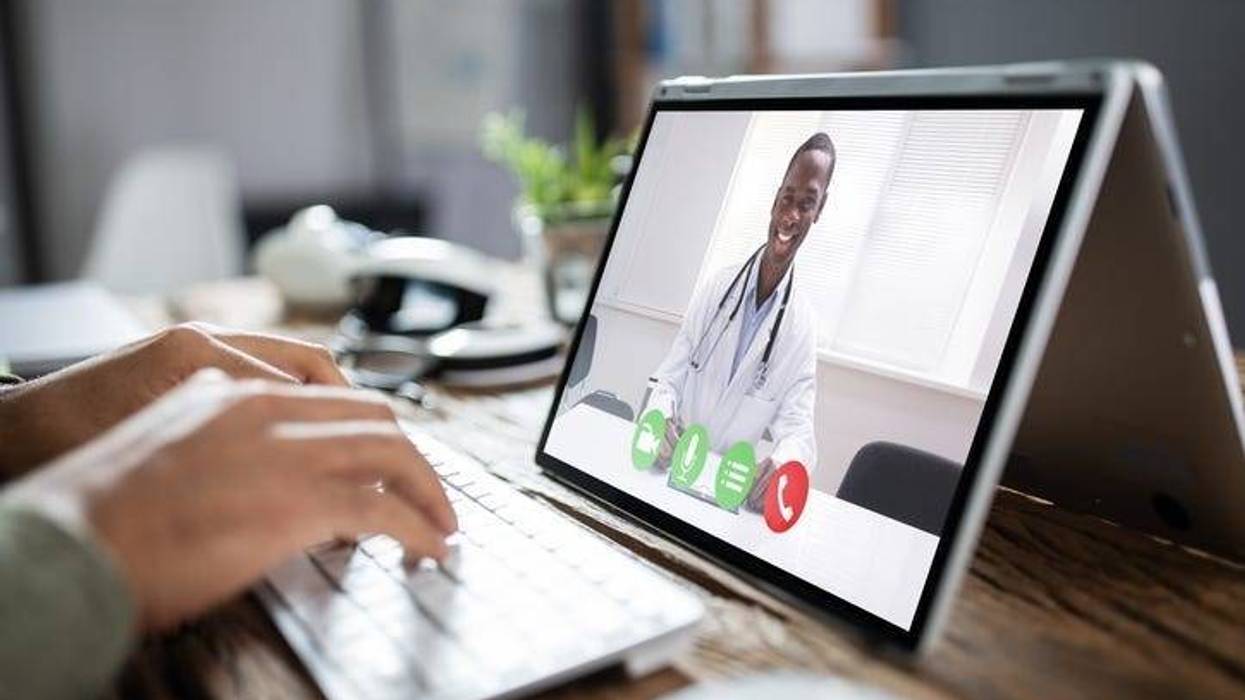 Doctor on a telehealth visit